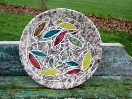 French Vintage Vallauris Small Plate Yvan Borty France Signed