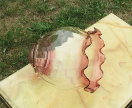 Vintage Strawberry Tulip Flower Shape Shade Lamp Glass Lovely