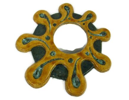 Sunburst Starburst Modernist Ceramic Mirror Wall Plaque Pop Art Extremely rare Collector