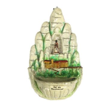 Black Madonna Montserrat Holy Water Font Wall Hanging Vessel Resin HTF Collector