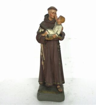 St Anthony Padua of Lisbon Infant Child Plaster Statue doctor of the Church