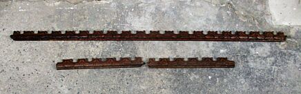 3 pieces Antique French Carved Oak Reclaimed Architectural Trim Mouldings