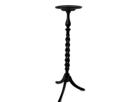 Large Tall Hand Carved Wood Barley Twist Pedestal Display Side Table Plant Stand Very Rare Edwardian style 41.73"
