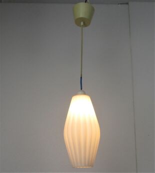 Design Vintage Pendant Art Glass Modernist Space Age 1 Light Funky