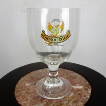 Grimbergen .33 cl glass Belgian Brewery Chalice/Goblet Beer Glass Phoenix