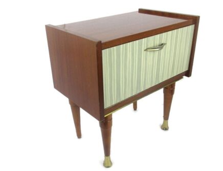 Vintage Nightstand Mid Century  Modern style End table Modernist Funky era Eames