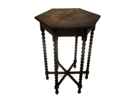 Gorgeous hand Carved Wooden Table Console Bobbin Legs Edwardian Style Coffee Side Table HTF 6 legs