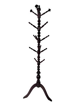 Vintage Wood Hall Tree Coat Hat Rack Stand Organizer Entryway