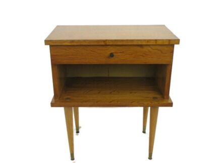 Vintage Nightstand Mid Century Danish Modern style End table Modernist Funky era Eames