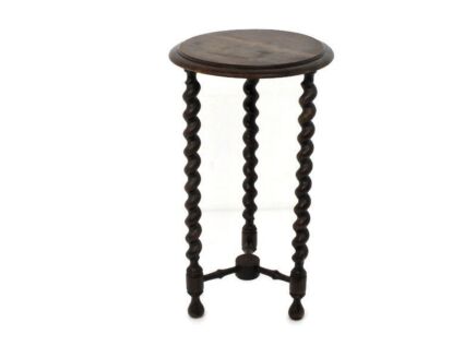 Barley Twist Wood Side Occasional Coffee Table Pedestal Plant Stand Barn Country Farmhouse style