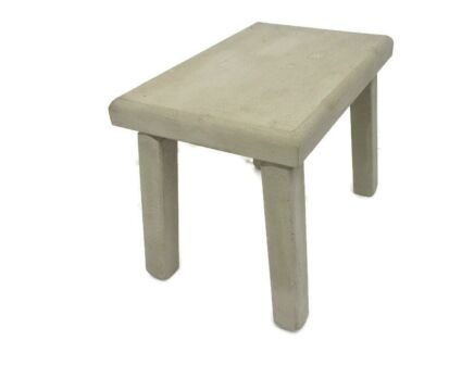 Vintage Stool Ottoman Footstool Milking Stool Barn Farmhouse Style Wood Funky Grey Gray