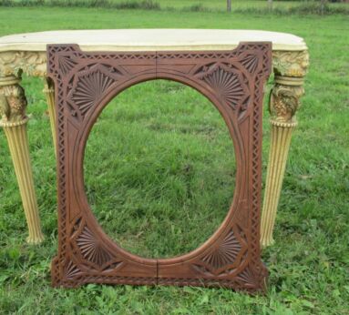 Vintage picture Mirror frame hand carved wood Ornate