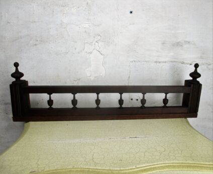 Hand Carved Wood Pediment Spindles Ornate Over door Architectural Reclaimed