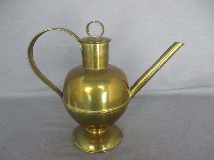 Vintage Brass Kettle Coffee Tea Pot Pitcher Decorative Mid Century