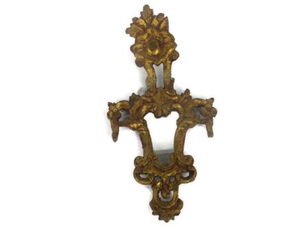 Florentine Wooden Framed Mirror Gilded Wood Ornate Italy Rococo Gesso Italian