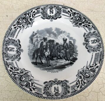 Collector Cabinet Plate Napoleon Bonaparte Bataille de Montereau Boch Belgium