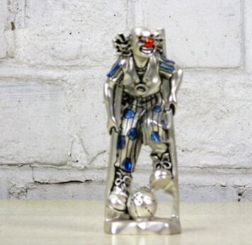 Italian Collector Clown Silver Plated Argenta Marcello Giorgio Sculpture Marked