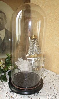Antique Round Hand Blown Glass Globe Dome Taxidermy Steampunk Display 15.9"
