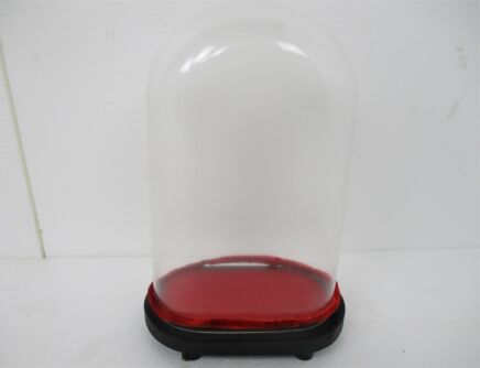 Antique Oval Hand Blown Glass Globe Dome Doll Clock Steampunk 11.81" H 7.67"W