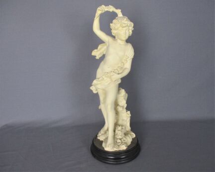 Large Figurine Statue resin Young Boy Putti Vintage 19.68"