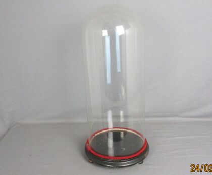 antique Round Hand Blown Glass Dome Globe Steampunk Display 19.29"