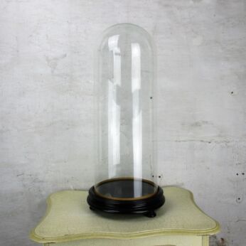 Large Antique Round Hand Blown Glass Dome Globe Steampunk Statue Display 24.40"