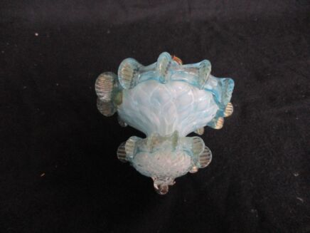 Venetian Murano Chandelier Part Azzurro Blue Bottom Shade Part Glass Reclaimed