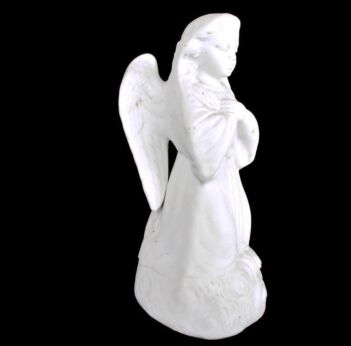 French Porcelain Angel Bisque Statue Figurine Beautiful 6.29" Antique