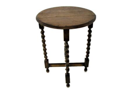 practical Barley Twist Wood Side Occasional Wine Coffee Table Pedestal Plant Stand pliable Edwardian Style