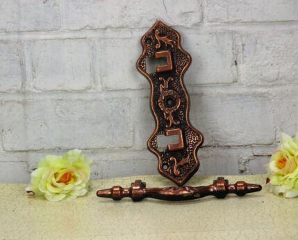 Brass Door Pull Push Handle Reclaimed Architectural Ornate Rococo Baroque
