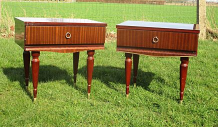 Pair Vintage Nightstands End tables Mid Century Modern Authentic