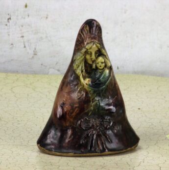 Statue Flemish Pottery Poterie Flamande Noseda Madonna Virgin Mary Majolica 5"