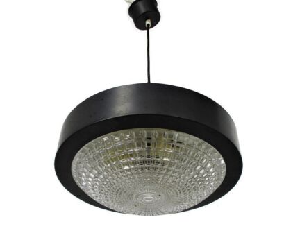 Vintage Pendant UFO Art Bubbled Clear Glass Retro Tynell Style 3 lights