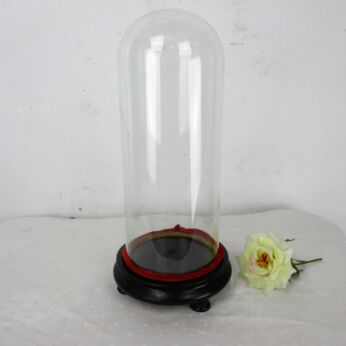 Antique Round Hand Blown Glass Globe Dome Taxidermy Steampunk Clock 12"