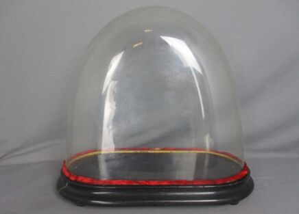 Antique Victorian Oval Hand Blown Glass Globe Dome Doll Clock 14.96" H 17.28"!!