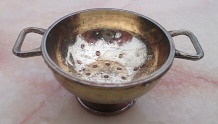 Vintage Miniature Sieve Doll House Brass Copper for Doll House or collectible