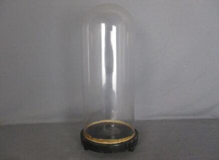 Antique Round Hand Blown Glass Dome Globe Steampunk Display Doll Clock 15.15"