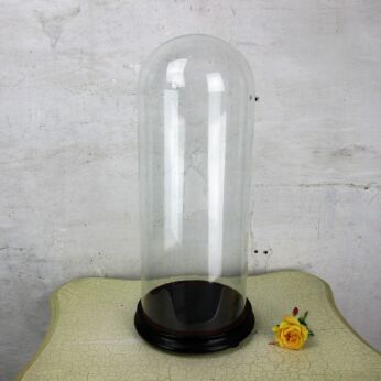 Antique Round Hand Blown Glass Globe Dome Taxidermy Steampunk Clock 19.88"