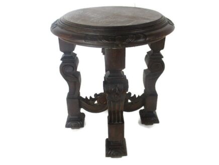 Coffee Side Occasional Wine Plant Table large Hand Carved Ornate Legs Wood WOW