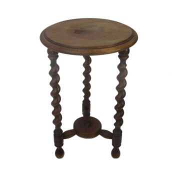 Small Barley Twist Tripod Side Display Table Pedestal Plant Bonsai Stand 19.68"