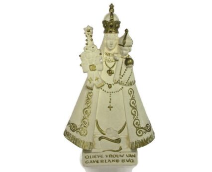 Statue Our Lady of Gaverland Virgin Mary Infant Jesus Collector HTF Plaster 10.62"
