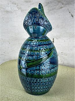 Lovely large vintage Italian Ceramic Figurine lamp base figure era Bitossi Aldo Londi   