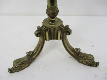 Standing Hall Tree Coat Hallway Rack Ornate Brass Hollywood regency Heavy Rococo