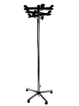 Vintage Design  Hall Tree Coat Hat Rack Stand Atomic Mid Century Modern Chrome Hard Plastic