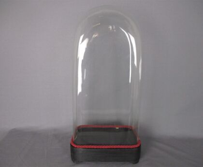 Antique Victorian Rectangular Square Hand Blown Glass Globe Dome HTF 20" 9.84"