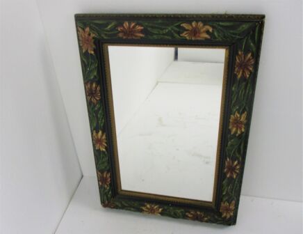 Large Romantic Mirror Plaster and Wooden Frame Flowers Hallway Bedroom Beautiful