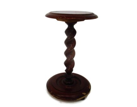 Barley Twist Wooden Side Display Table Pedestal Plant Stand 20.07"