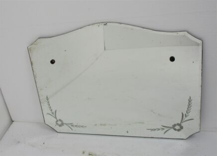 Art Nouveau Mirror Clear Edges Flowers Venetian Ornate Art Deco Beveled glass Vanity Dresser Hallway