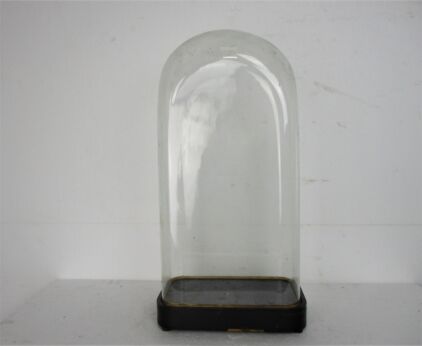 L Antique Victorian Rectangular Square Hand Blown Glass Globe Dome HTF 22.63"