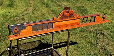 Large Antique Gorgeous Hand Carved Wooden Pediment Overdoor Flowers 55 " Door